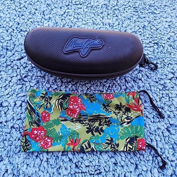 Maui Jim Zip-Around Clam Shell Case with Protective Sleeve Eyeglass Sunglass - Picture 1 of 5